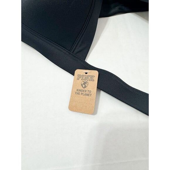 Pink Victoria's Secret Sz XXL Black Push Up Bra Swim Top - Picture 6 of 11